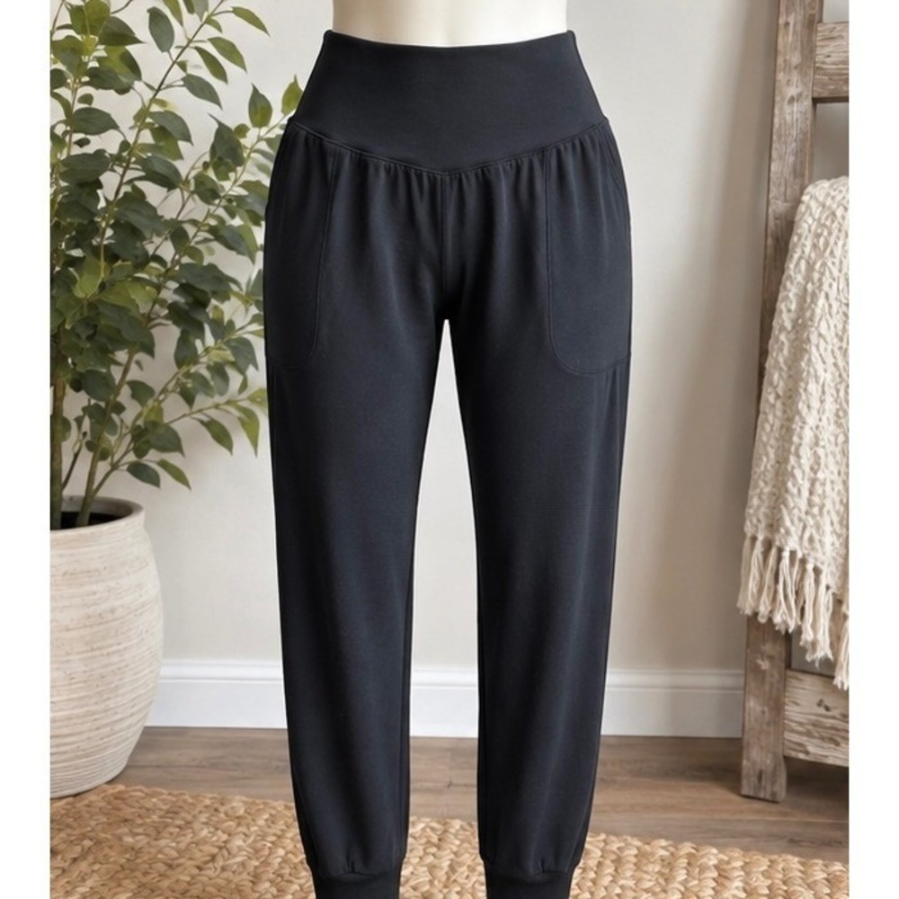 Alphalete Womens High Waisted Joggers Black Athletic Sweatpants Size Small
